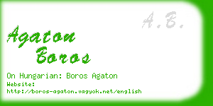agaton boros business card
